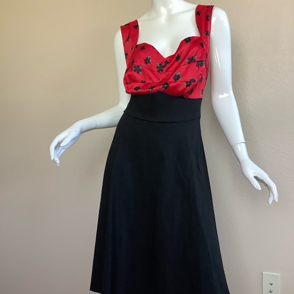 Torrid Red and Black Midi Dress - Picture 9 of 9